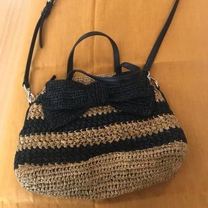 Kate Spade bow straw bag